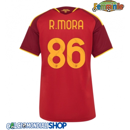 Maglie da calcio AS Roma Rodrigo Mora #86 Prima Maglia Femminile 2026-27 Manica Corta